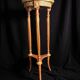 Louis XVI style tripod pedestal table, marble and brass, late 19th century