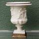 Pair of Medicis Borghese vases in porcelain biscuit and brass.