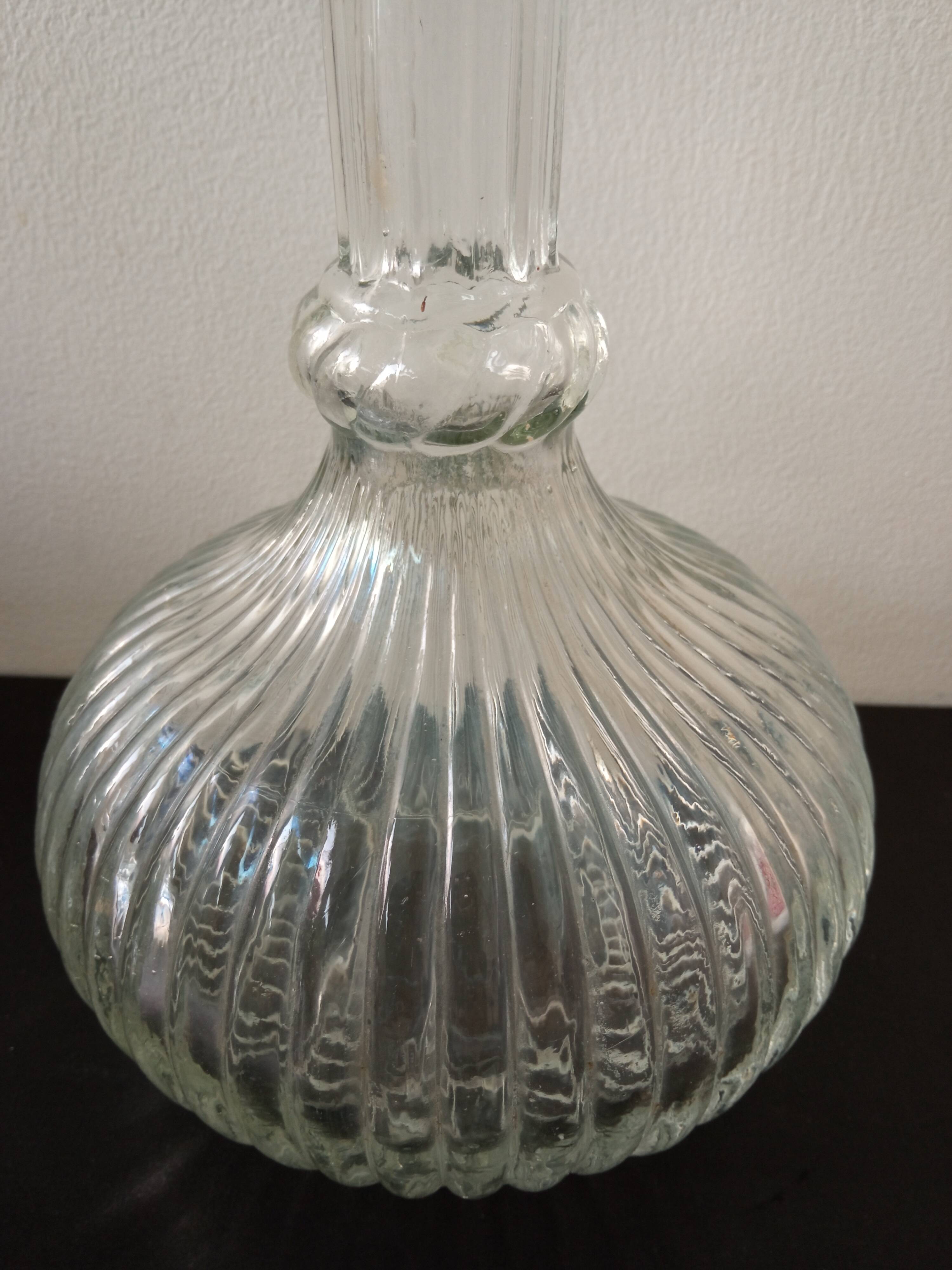 blown glass carafe