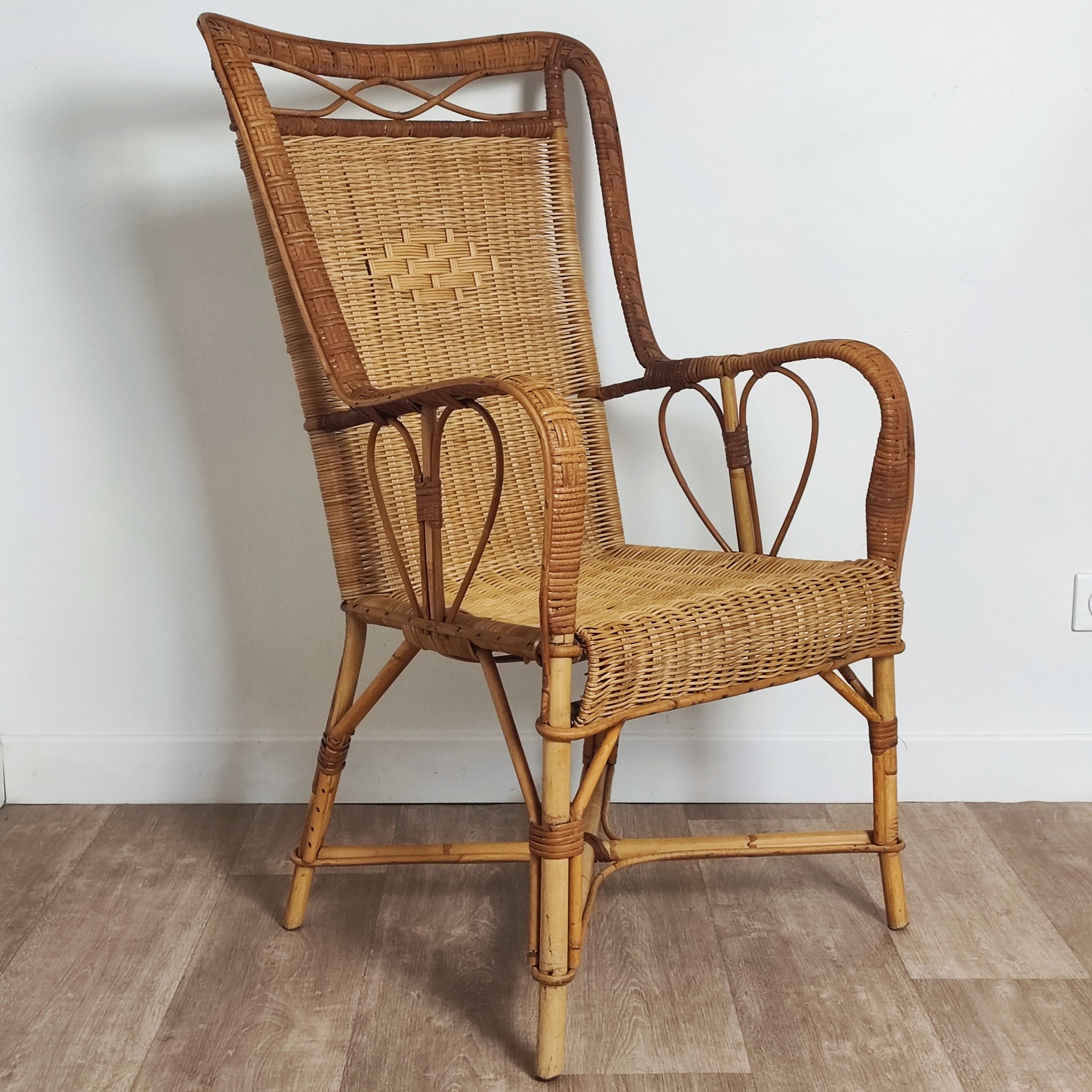 Rattan armchair
