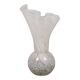 White Murano glass vase, Italy, mouth-blown vintage design