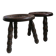 Two milking stools in the Charles Dudouyt style.