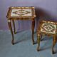 Nested tables in Florentine baroque style, gilded with gold leaf, Florence 1950s-60s.