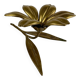 Cendrier Fleur en Laiton, 1970, grand modèle