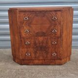 Art deco chest of drawers in walnut from the 30s