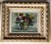 Tableau: oil on canvas - still life with a bouquet of dahlias