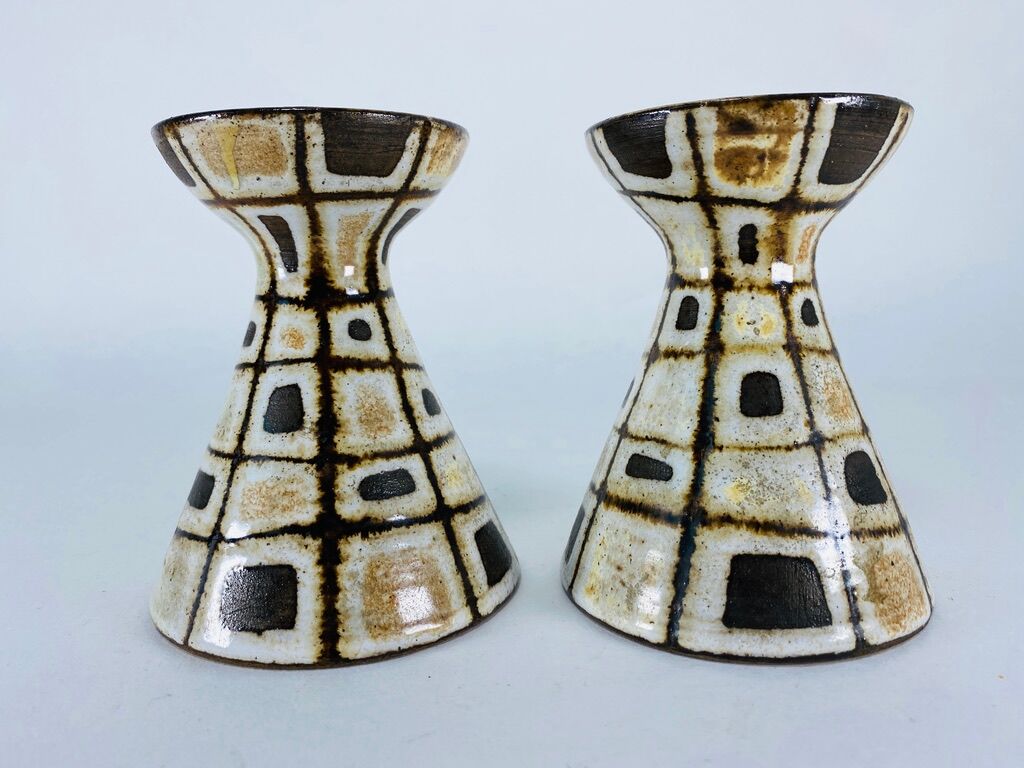 Candle holders x2 Vallauris Atelier du Vieux Moulin