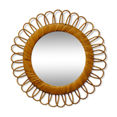 Sun rattan mirror 32x32cm