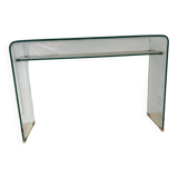 Console/bureau en verre trempé