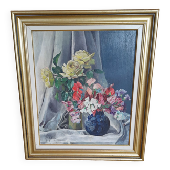 Painting flowers still life