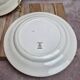 2 round plates Terre de Fer Clairefontaine Rouen sepia 19th century