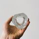 Thick glass vase.