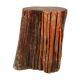Consisting of a fossilized tree trunk seat