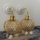 Set of vintage gold wall lights