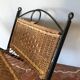 Pretty magazine rack in iron and braided rope