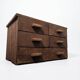 Antique workshop furniture with 6 drawers