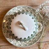 Vintage ironstone tureen and dish - Trèfle de Badonvillier model