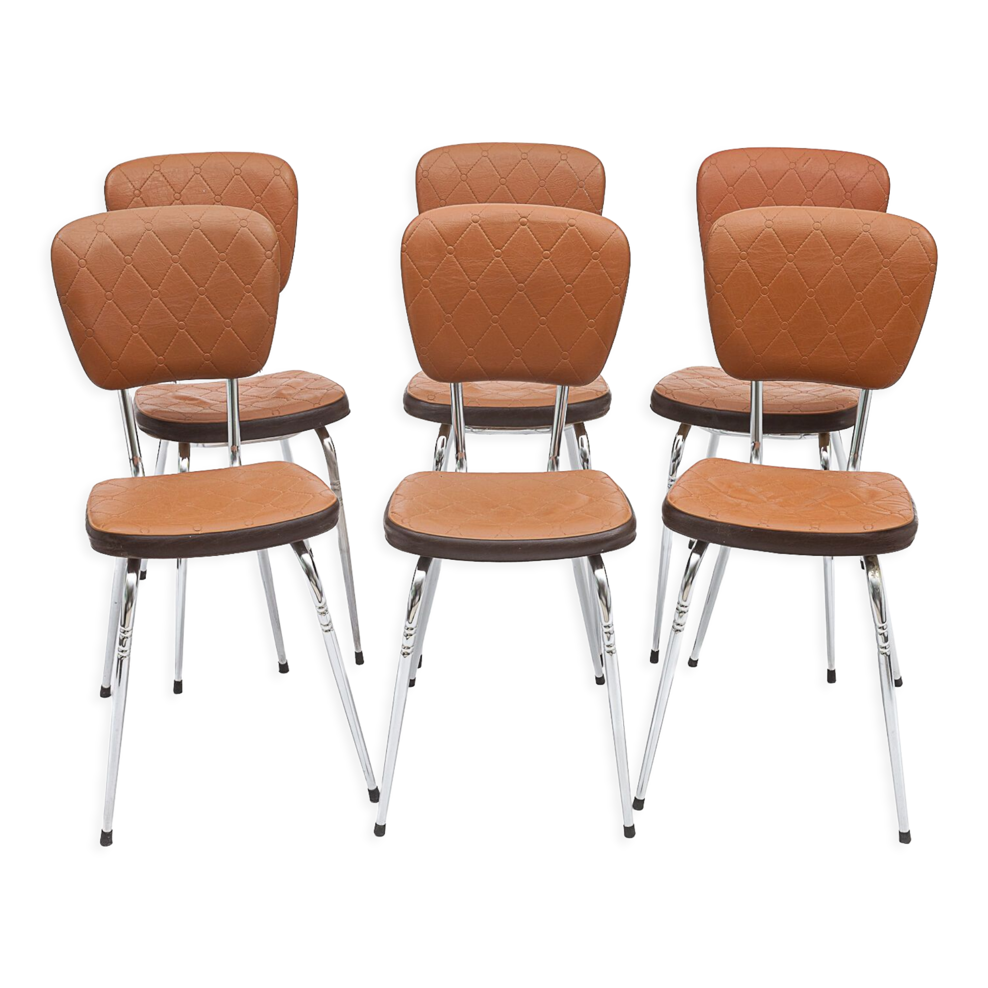 Set of 6 vintage kitchen chairs, 1970