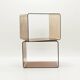 Pair of Vintage 70s Smoked Plexiglass Stands