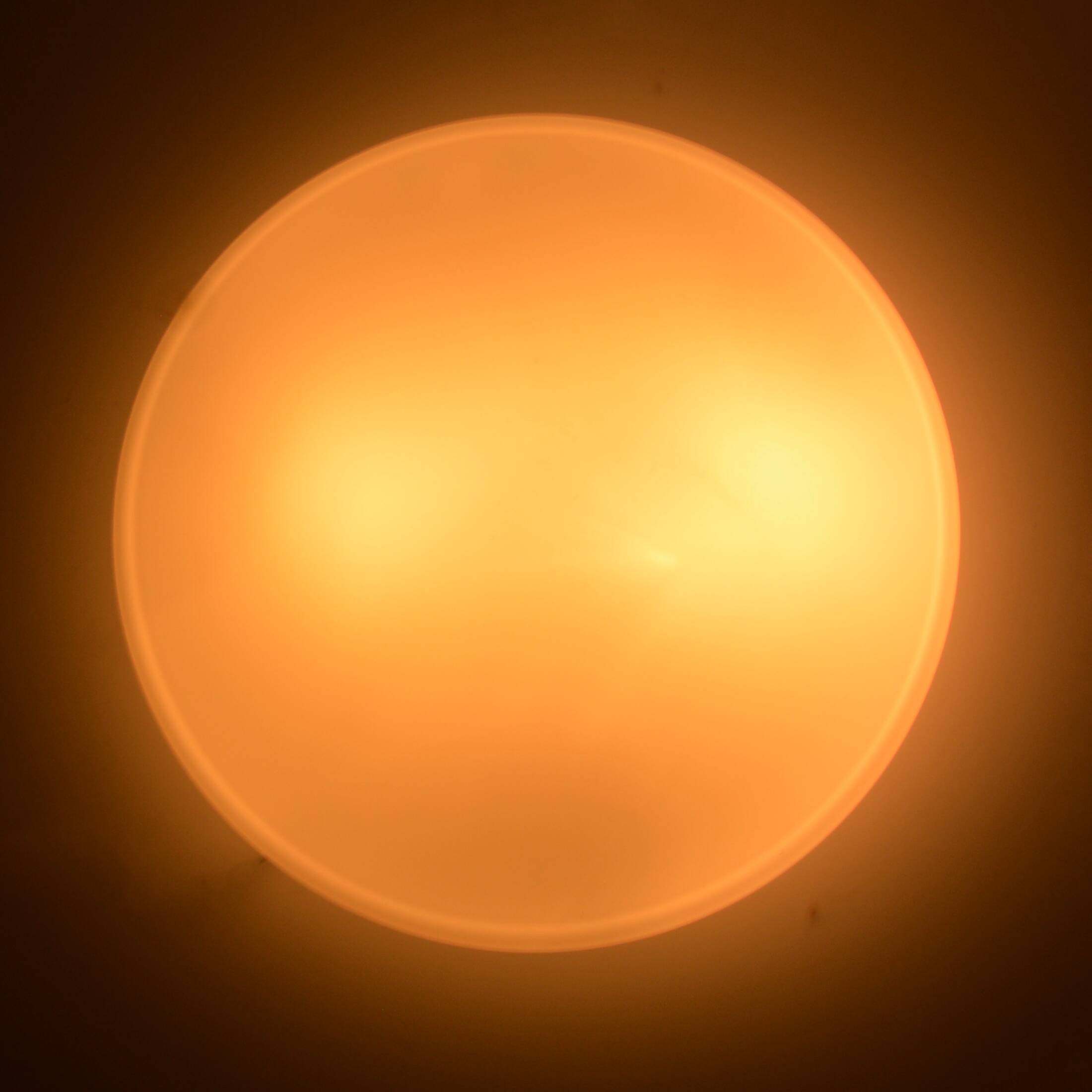 Plafonnier en verre Great White, Penko Pieńsk, Pologne dans les années 1970.