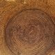 Vintage rattan grain basket