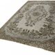 Overdyed Wool Vintage Handmade Carved Rug 183 cm x 293 cm