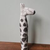 Handcrafted vintage style raku sculpture signed
