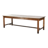 French antique farmhouse dining table from the 19th century of pine wood