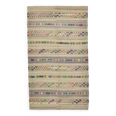 Tapis Kilim Vintage Vert Pastel Doux 4x8, 139x241Cm SK 33042