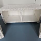 Rattan storage bench
