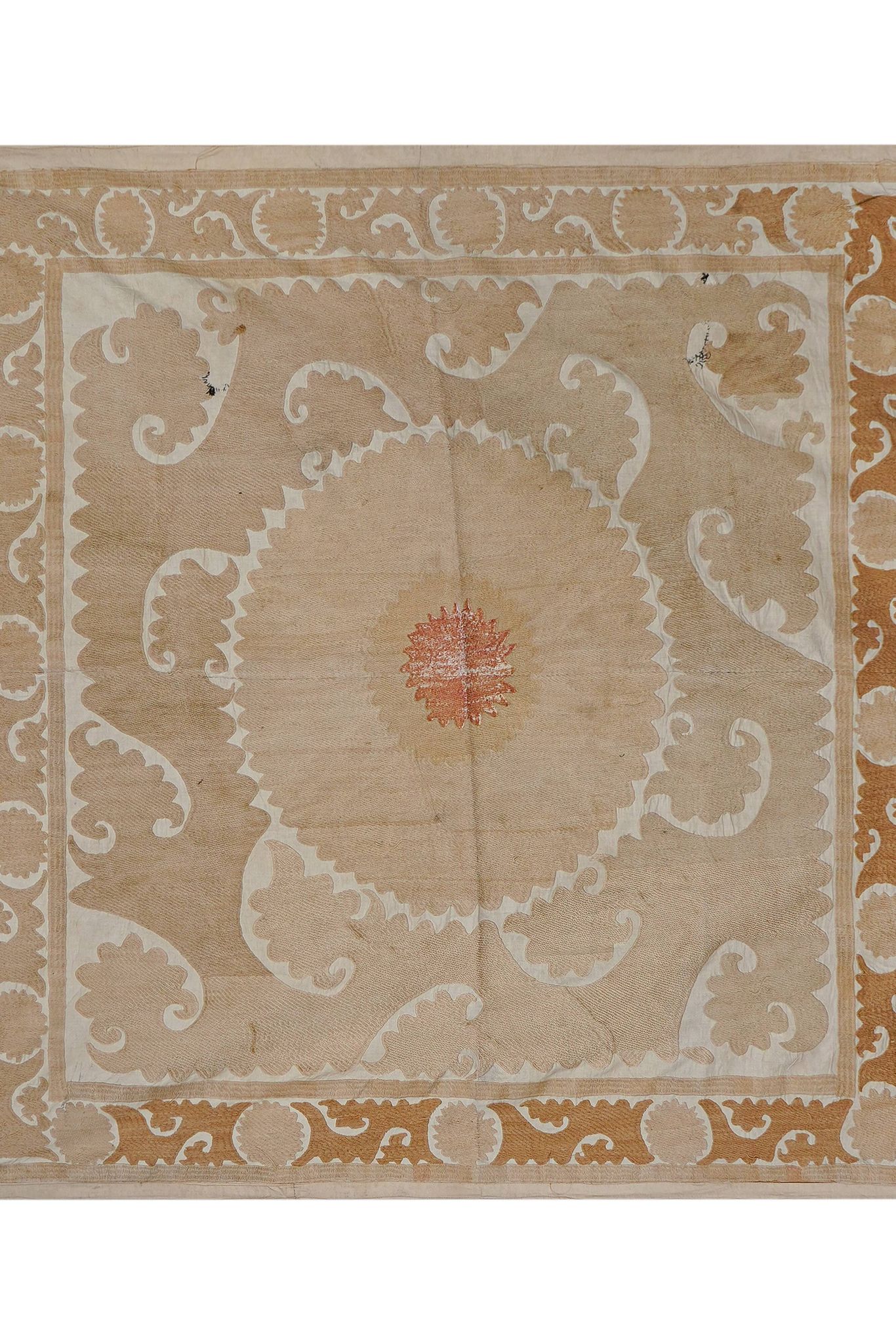 Vintage Turkish hand-knotted rug 141x146 cm