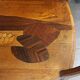 Art Nouveau coffee table with marquetry.