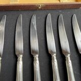 6 Table knives – Silver plated