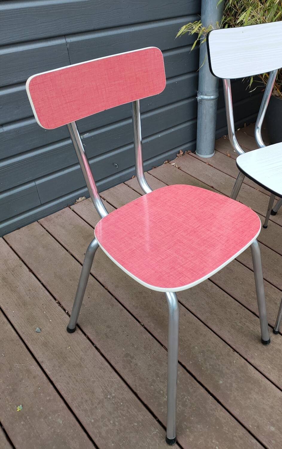 Paire de chaises en formica vintage