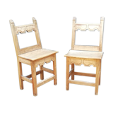 Pair of vintage rustic chairs