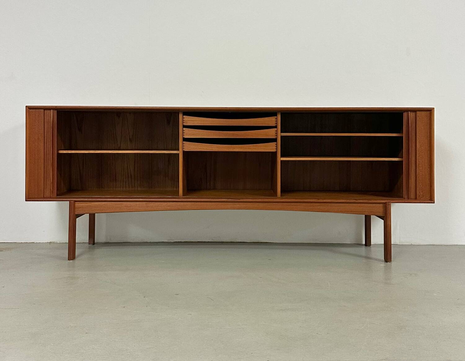 Danish teak tambour door Sideboard by Bernt Petersen 60s