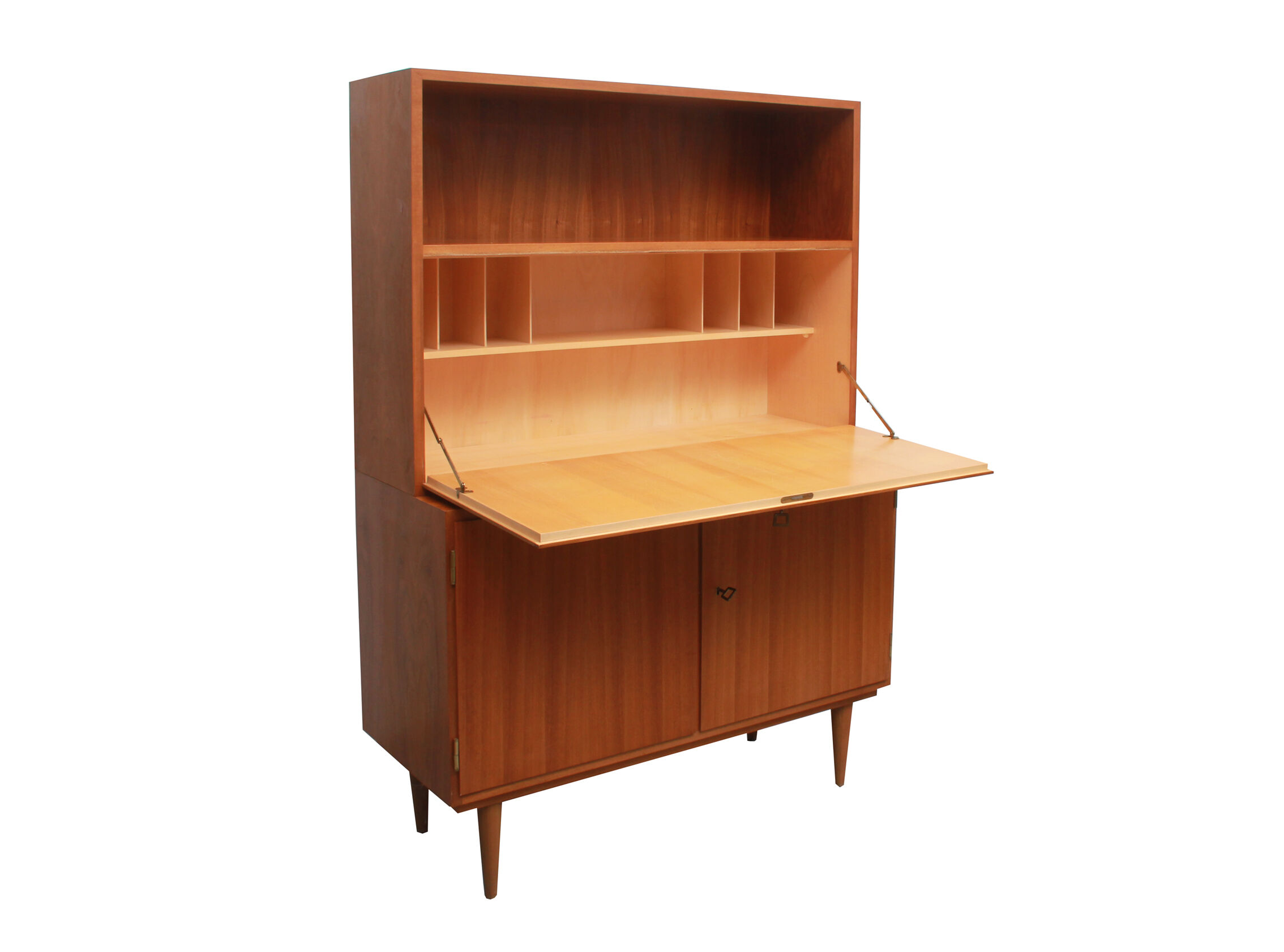 1960s secretary combination in walnut