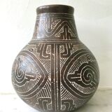 Handmade earthen vase