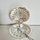 Silver-plated scallop shell butter dish