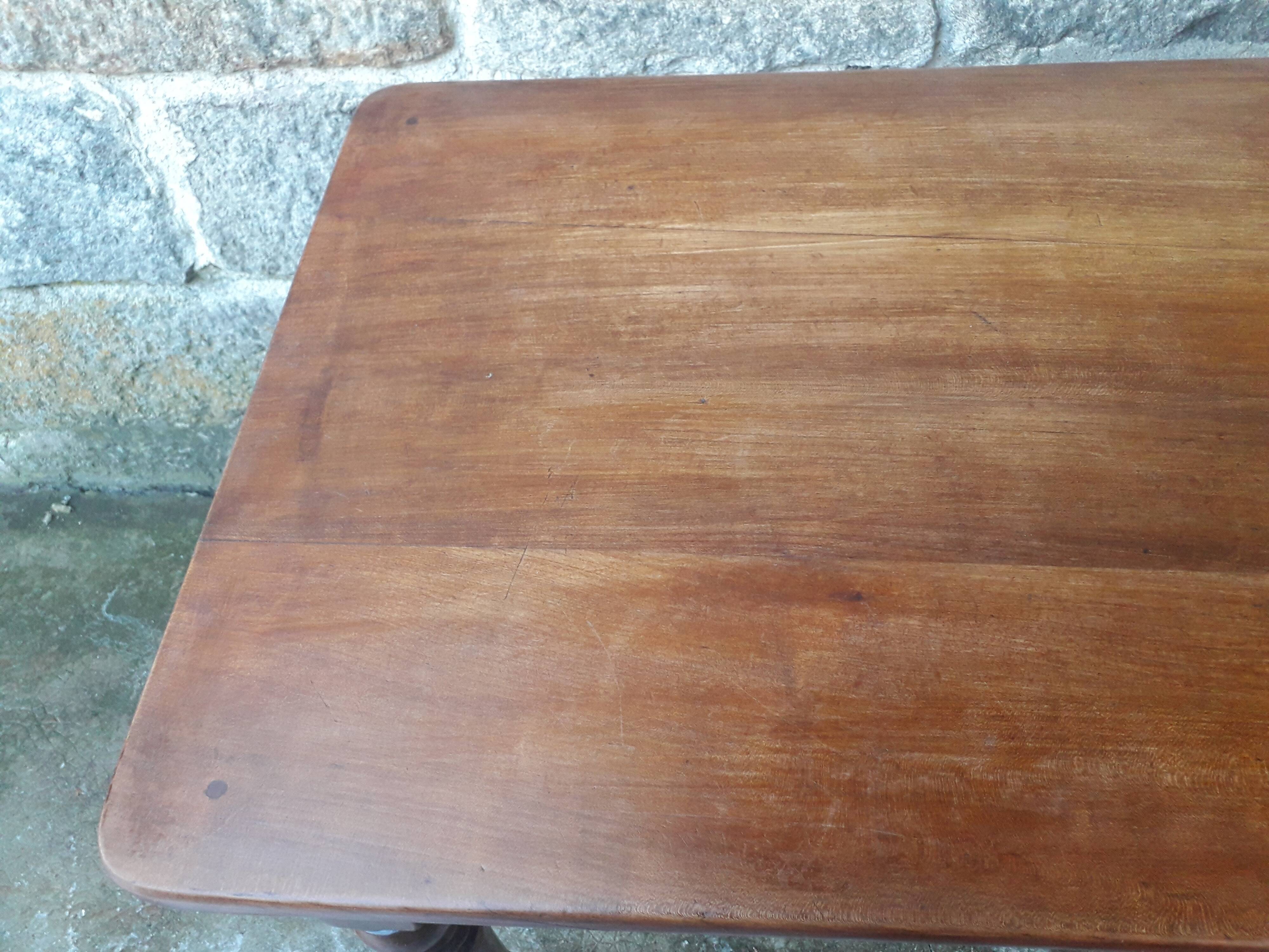 Wooden bistro table, legs turned 125 cm