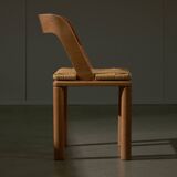 Set of 3 Italian Wooden Curved Backrest Chair