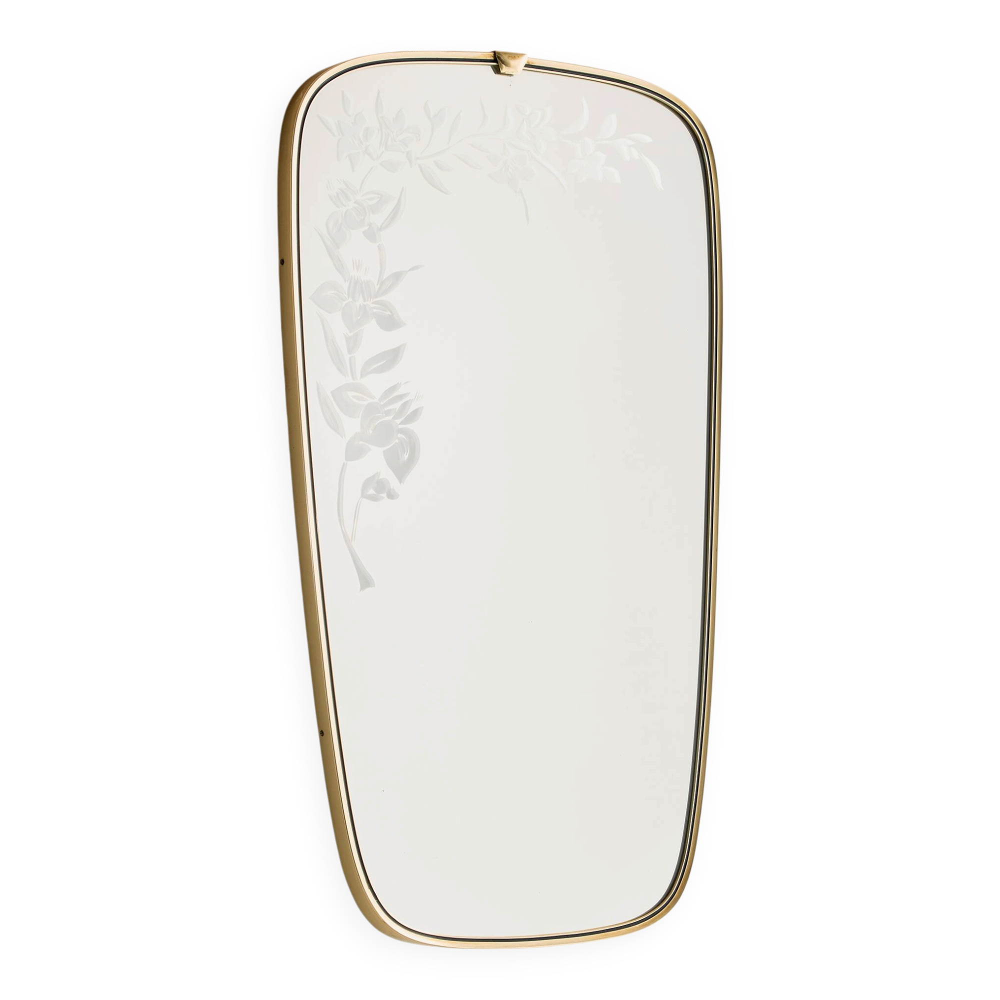 Framed metal mirror