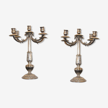 Pair of Louis XVI style chandeliers