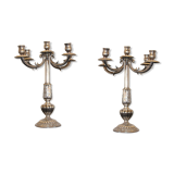 Pair of Louis XVI style chandeliers