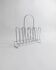 Argent Chrome Metal Vintage Magazine Rack Space Age 1970s Open-Frame Sculptural Storage