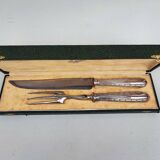 Silver carving knife and fork