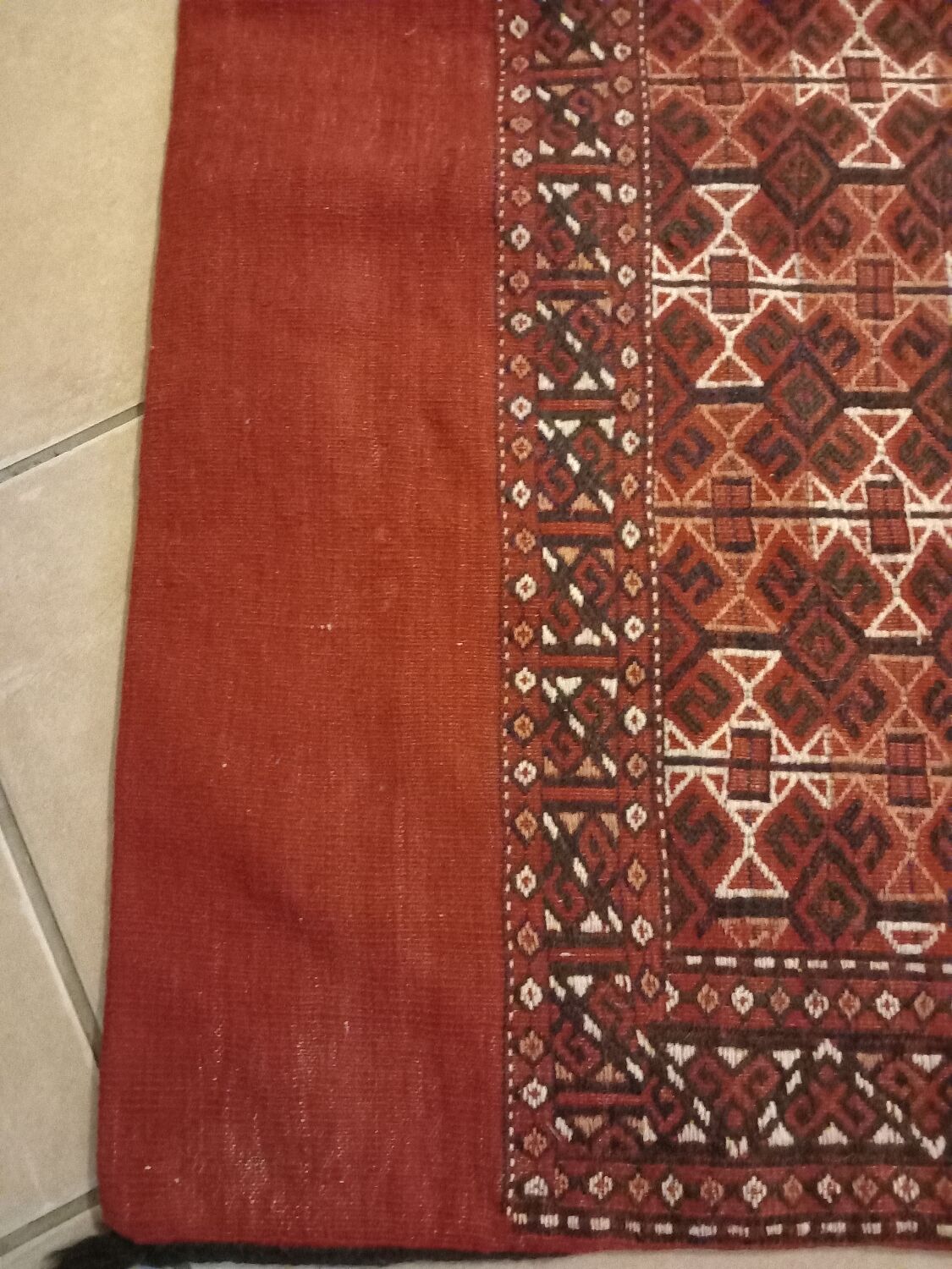 Oriental carpet saddle bag of dromedary turkmen