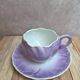 2 large breakfast/chocolate cups K&G Lunéville with saucers