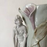 Vase art nouveau en barbotine