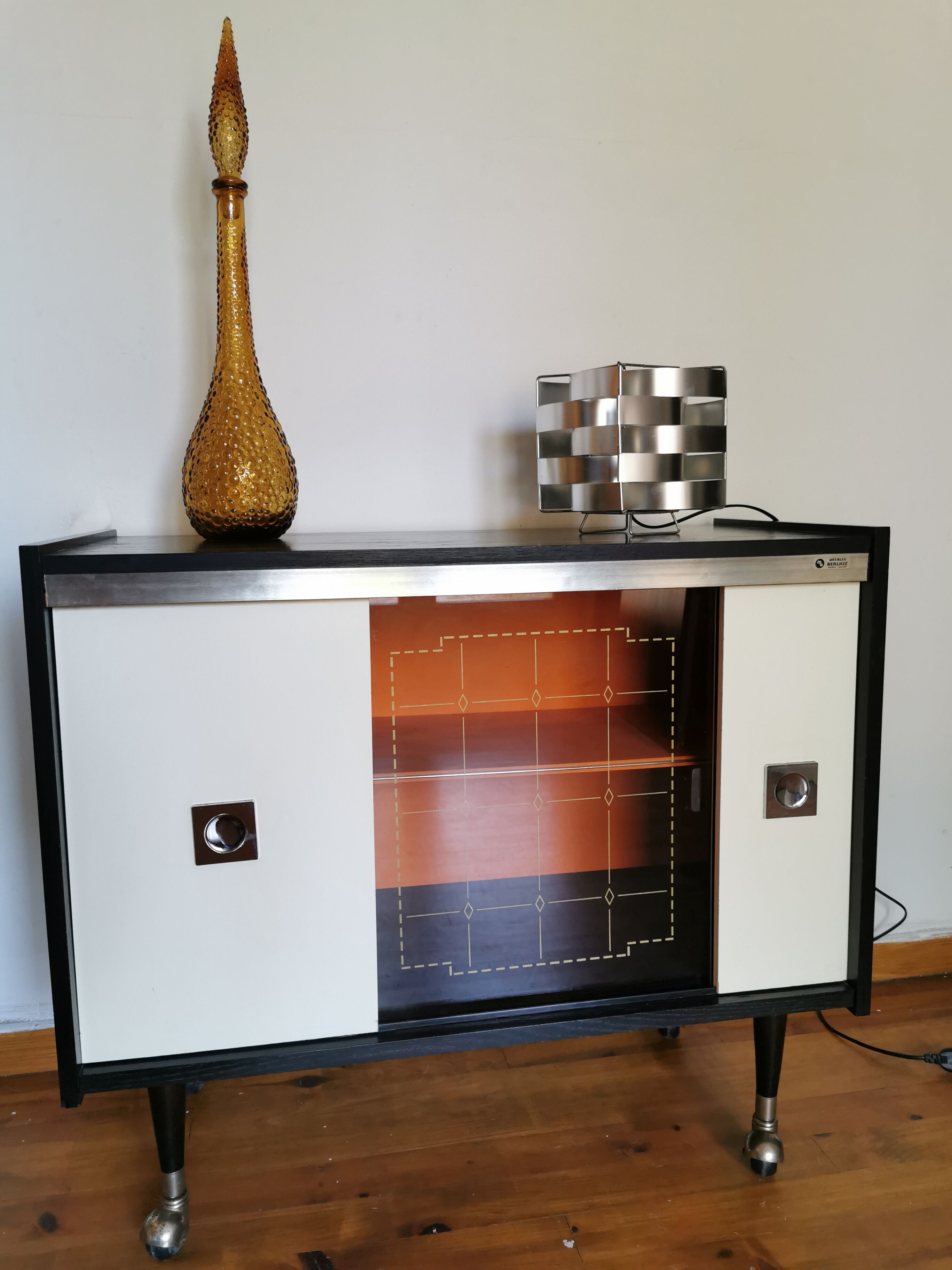 Vintage bar furniture on wheels